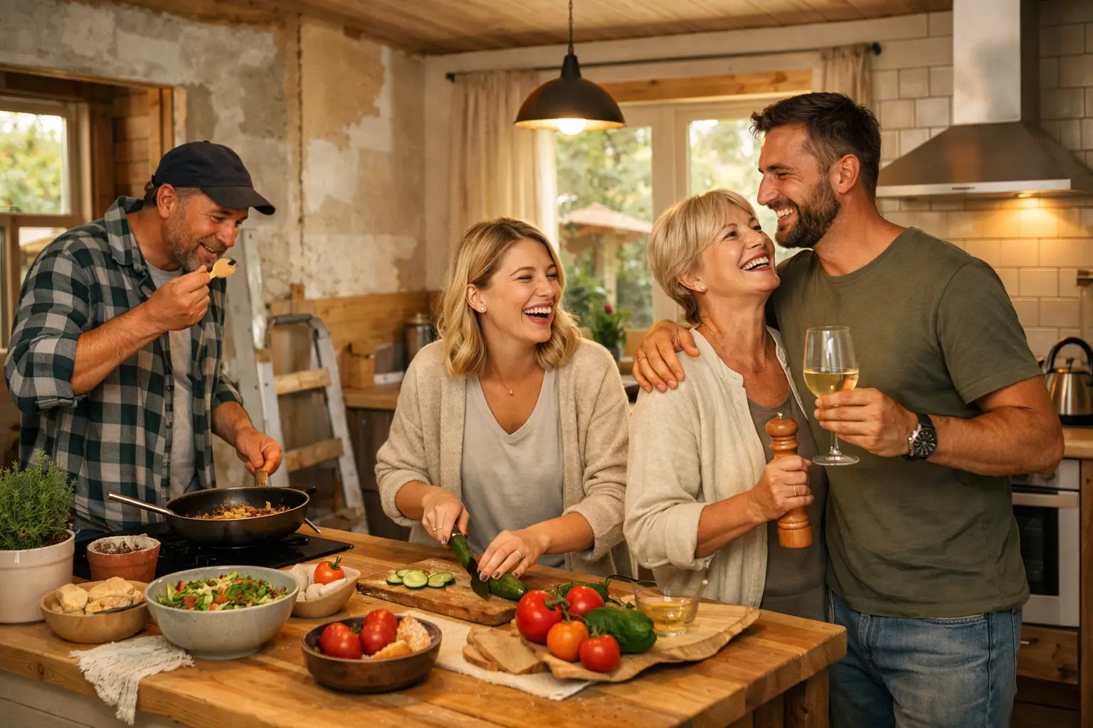 Кухня в дачном доме после ремонта