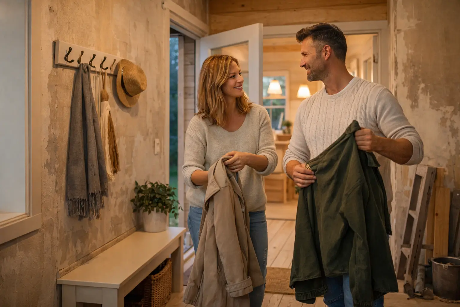 Вход в дачный дом после ремонта